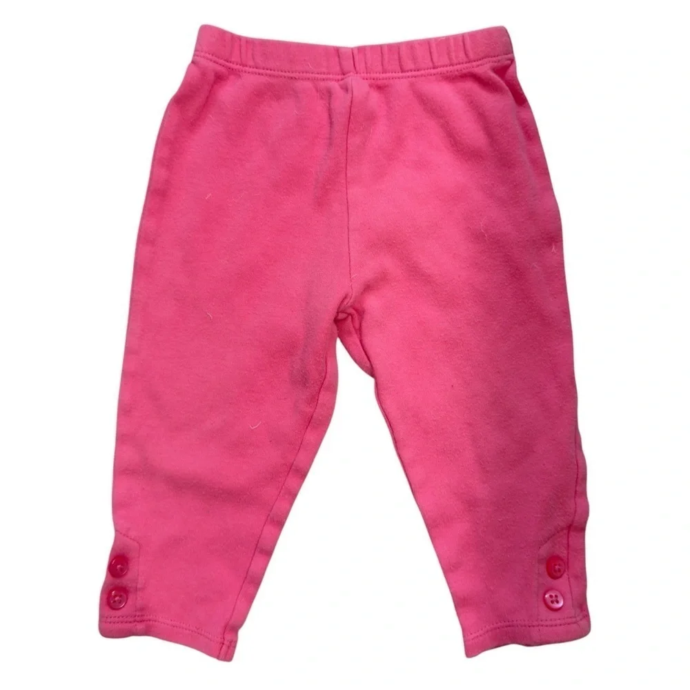Pink Bottoms with Button Hem Details